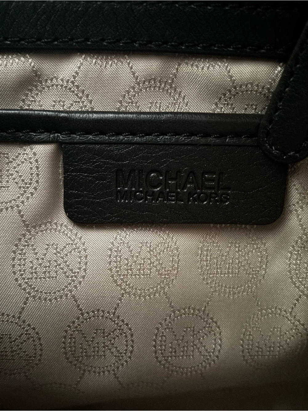 Michael Kors Brown and Green Camo Leather-Trim Tote - Picture 3 of 5